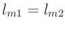 $\displaystyle l_{m1} = l_{m2}$