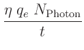 $\displaystyle \frac{\eta\;q_e\;N_{\mathrm{Photon}}}{t}$