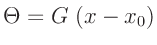 $\displaystyle \Theta = G\;(x-x_0)
$